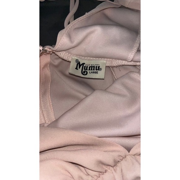 Show Me Your Mumu Faye Flutter Sleeve Maxi Dress V Neck Bridesmaid Sz Large - Picture 5 of 5